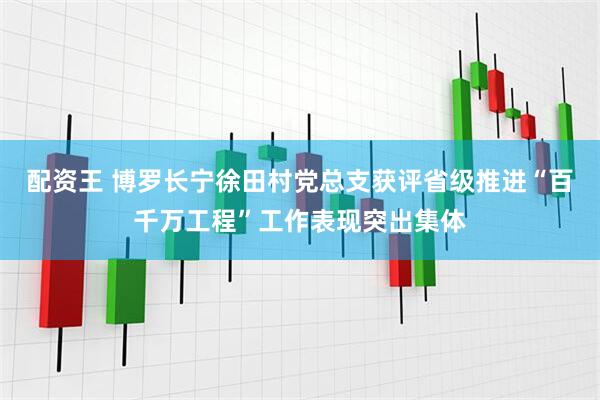 配资王 博罗长宁徐田村党总支获评省级推进“百千万工程”工作表现突出集体
